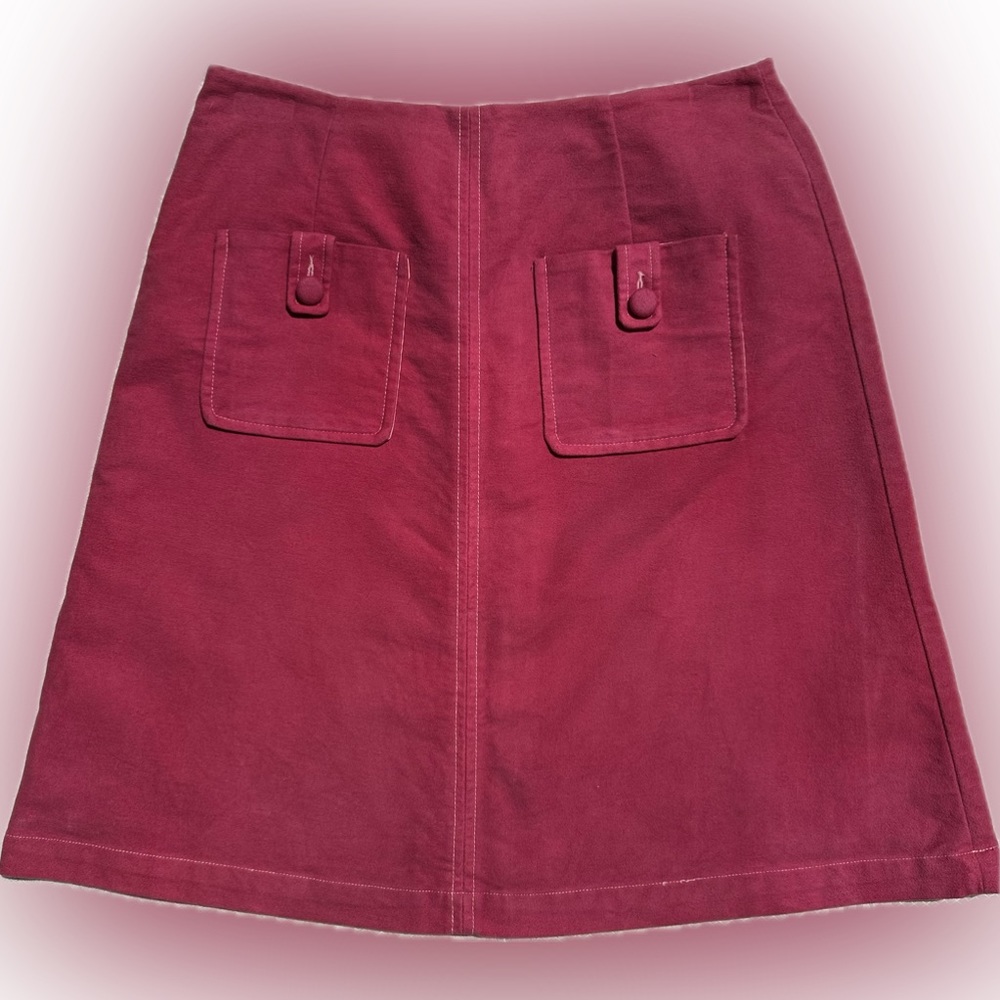 Boden Cambridge Patch Pocket A-line skirt in bright pink size 6L